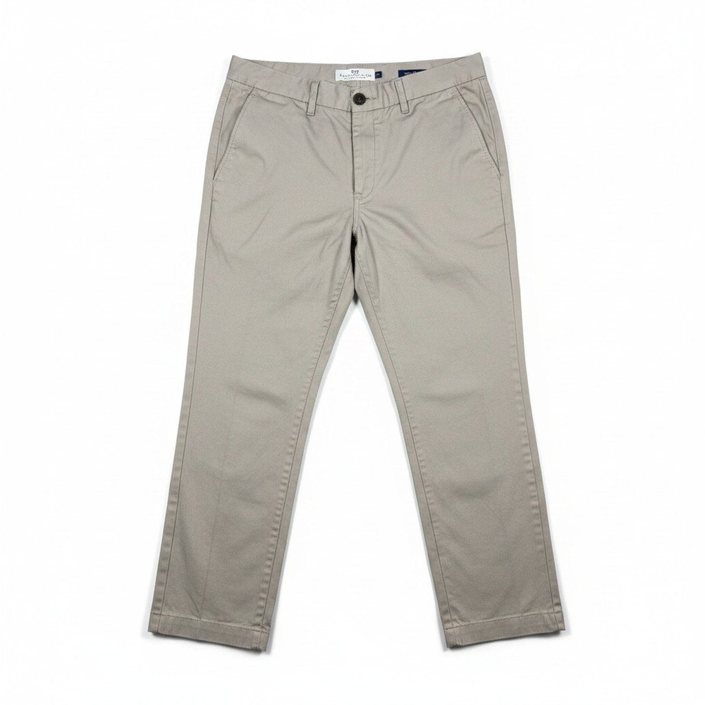 Peter Manning Classic Fit Chinos 34x29 Mens Light Gray Cotton Twill Pants